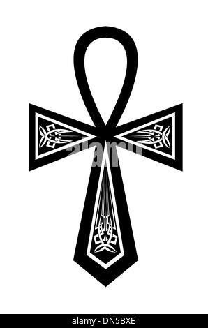 Ankh con un modello Illustrazione Vettoriale