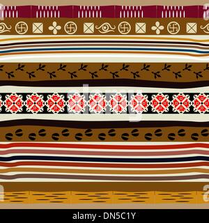 Modello senza giunture nella tribù di stile con tracce di animali e b Illustrazione Vettoriale