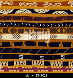 Modello senza cuciture con motivi etnici. Illustrazione Vettoriale