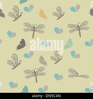 Dragonfly seamless Illustrazione Vettoriale