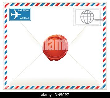 Lettera di posta aerea Illustrazione Vettoriale