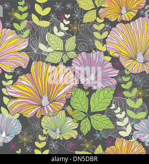 Seamless colorato motivo floreale. Sfondo con fiori Illustrazione Vettoriale