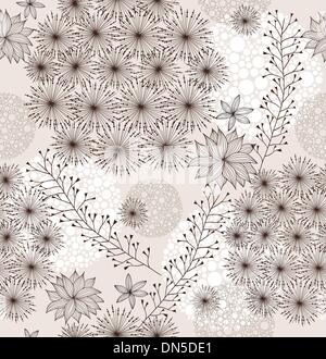 Seamless carino primavera o estate fiori. motivo floreale astratta Illustrazione Vettoriale
