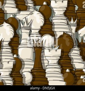 Pezzi di scacchi pattern Illustrazione Vettoriale