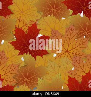 Modello senza soluzione di continuità a partire dall'autunno foglie di acero Illustrazione Vettoriale