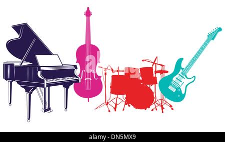 Strumenti musicali Illustrazione Vettoriale