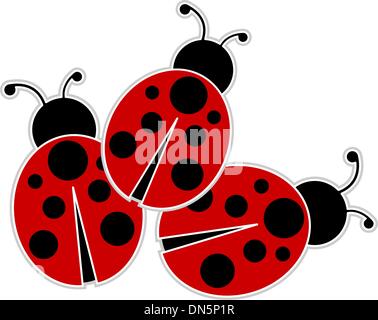 Coccinelle Illustrazione Vettoriale