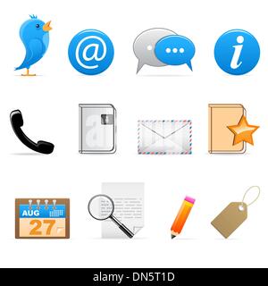 I social media le icone Illustrazione Vettoriale