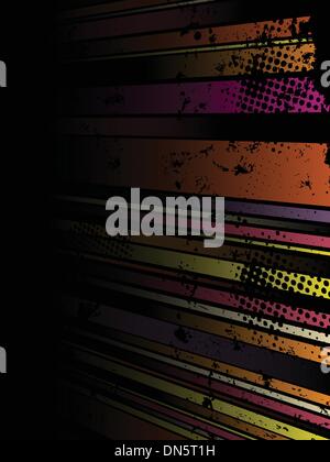 Abstract Grunge sfondo Stripe in diversi colori. Illustrazione Vettoriale