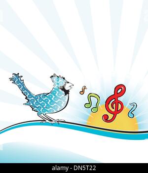 Uccello di canto Illustrazione Vettoriale