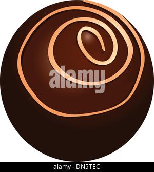 Round caramella di cioccolato Illustrazione Vettoriale