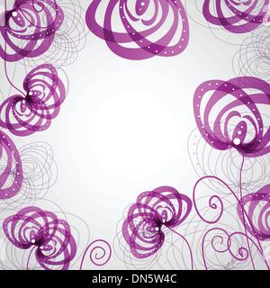 Abstract fiori viola Illustrazione Vettoriale