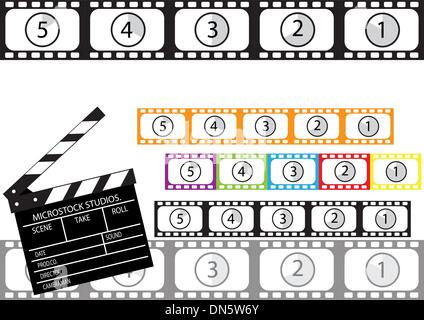 Sullo sfondo il vettore di pellicola Illustrazione Vettoriale