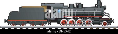 treno d'epoca. Illustrazione Vettoriale