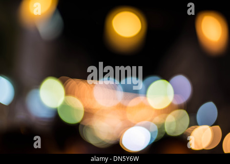 Sfocati naturale le luci di Natale, buona per lo sfondo Foto Stock