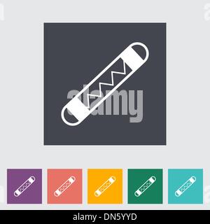 Per fusibili per uso automobilistico unico piatto a icona. Illustrazione Vettoriale