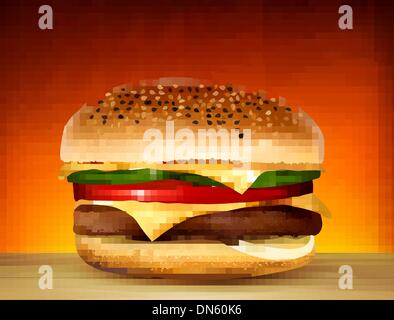 Hamburger. Vettore. Illustrazione Vettoriale