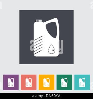 Bidone piatto unico icona. Illustrazione Vettoriale