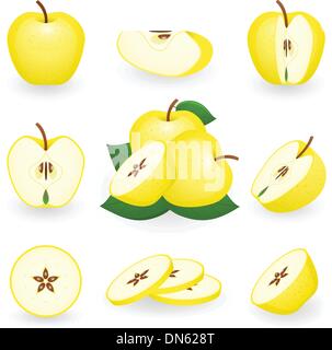 Golden Apple Illustrazione Vettoriale