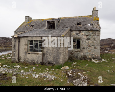 Abbandonato Casa Croft, Isle of Harris, Scozia Foto Stock