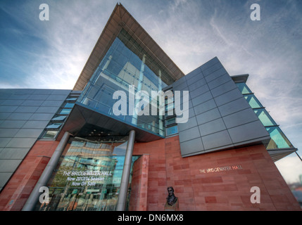 Sala concerti internazionale Bridgewater Hall, nel centro di Manchester, Inghilterra, sede dell'orchestra Halle Foto Stock