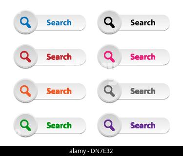 Pulsanti di ricerca Illustrazione Vettoriale