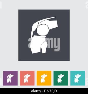 Giunto piatto unico icona. Illustrazione Vettoriale