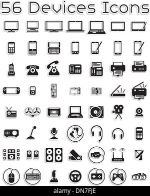 Dispositivi elettronici - Vettore set di icone Illustrazione Vettoriale