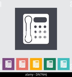 Telefono ufficio icona. Illustrazione Vettoriale