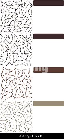 Quattro tipi di chicchi di caffè tostati Banner Illustrazione Vettoriale