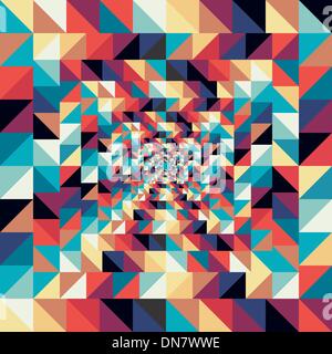 Retrò colorato astratto effetto visivo seamless pattern. Illustrazione Vettoriale