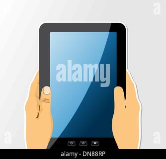 Mani tablet set per disegno Illustrazione Vettoriale