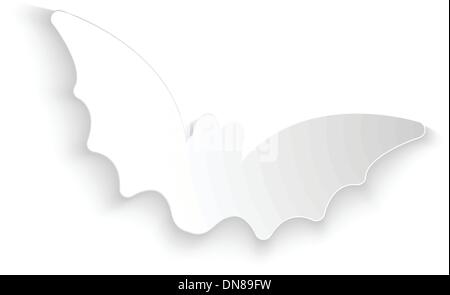 Vettore - Halloween Bat White Paper vettore di fondo Illustrazione Vettoriale