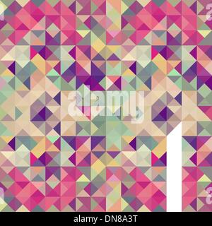 Vintage hipster faccia disegno geometrico. Illustrazione Vettoriale