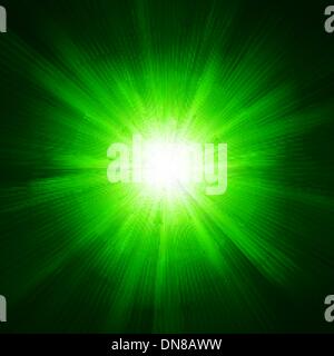 Colore verde design con un burst. EPS 10 Illustrazione Vettoriale