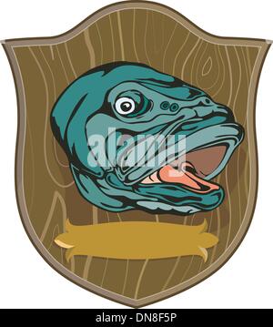 Largemouth Bass su schermo Illustrazione Vettoriale