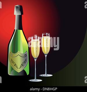 Sfondo di Champagne Illustrazione Vettoriale