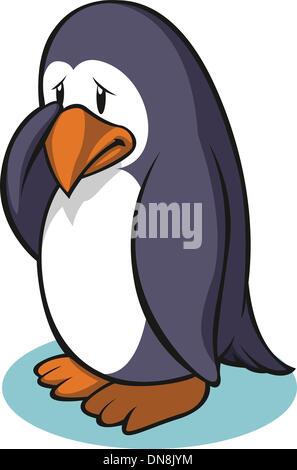 Pinguino triste Illustrazione Vettoriale