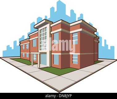 Edificio scolastico Illustrazione Vettoriale