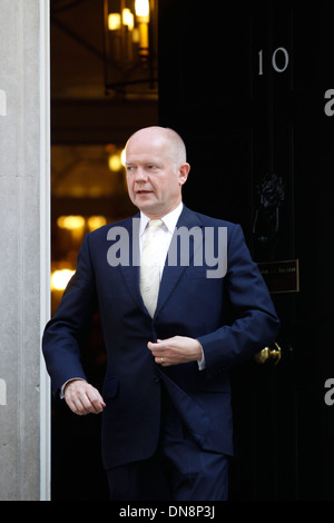 Segretario degli esteri britannico William Hague , a 10 Downing Street a Londra, in Gran Bretagna, 15 luglio 2013. Foto Stock