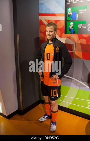 Rafael van der Vaart cera figura nel museo di Madame Tussauds di Amsterdam, Olanda, Paesi Bassi. Foto Stock