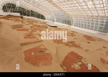 Siti archeologici Lepensky Vir, Serbia, Europa Foto Stock