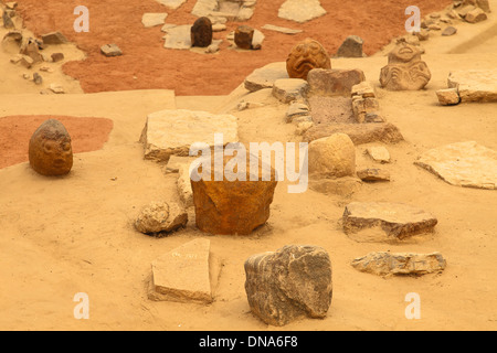 Siti archeologici Lepensky Vir, Serbia, Europa Foto Stock