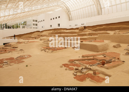 Siti archeologici Lepensky Vir, Serbia, Europa Foto Stock