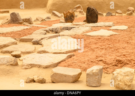 Siti archeologici Lepensky Vir, Serbia, Europa Foto Stock