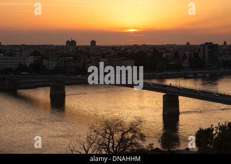 Vista sulla cittadella di Petrovaradin, Novi Sad, Serbia, Europa Foto Stock