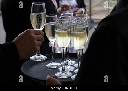 Giorno di nozze champagne bevande Foto Stock