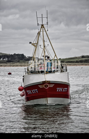 Barca da pesca, Padstow, Cornwall, Inghilterra Foto Stock