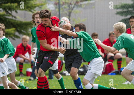 Athletic ragazzi sportivi, high school di rugby Foto Stock