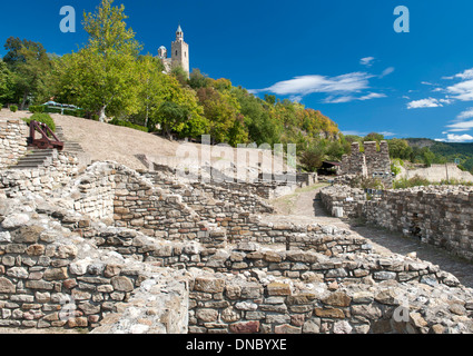 La fortezza di Tsarevets a Veliko Tarnovo in Bulgaria. Foto Stock